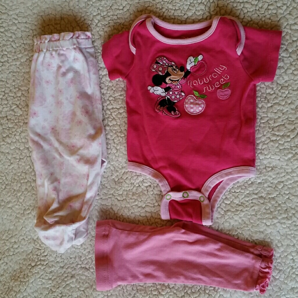 0-3 month old baby girl  bundle, 2 disney  pieces